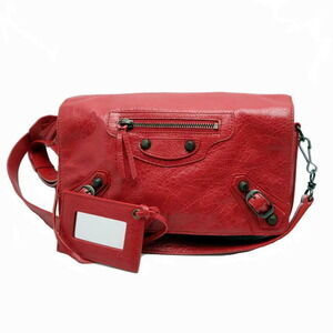 Balenciaga Tool Shoulder Bag Lambskin Red